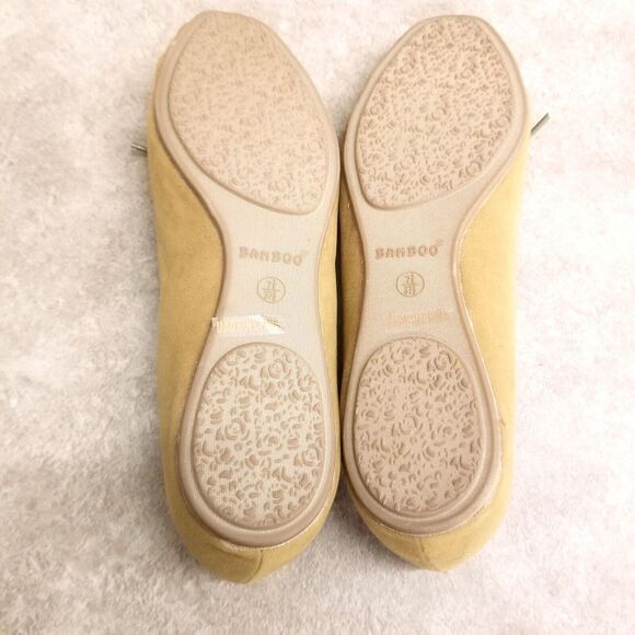 Bamboo Womens Livia  Size 7.5 Tan Slip On Laced Ballet Flats - Picture 10 of 11